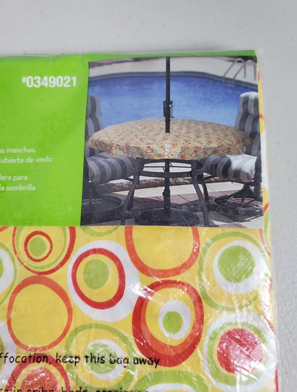 Umbrella Round Geometric Print Tablecoth Outdoor Dining Home Decor Beach